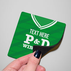 Hibernian 1988 Home Shirt - Personalised Drink Coaster - Square Or Circle