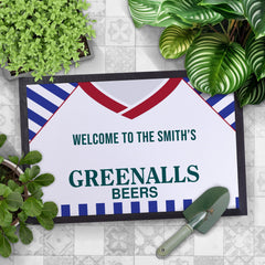 Huddersfield - 1987 Home Shirt - Personalised Retro Door Mat - 60cm x 40cm