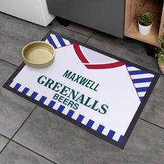 Huddersfield - 1987 Home Shirt - Personalised Retro Door Mat - 60cm x 40cm