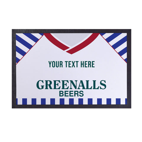 Huddersfield - 1987 Home Shirt - Personalised Retro Door Mat - 60cm x 40cm