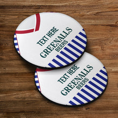 Huddersfield 1987 Home Shirt - Personalised Drink Coaster - Square Or Circle