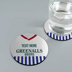 Huddersfield 1987 Home Shirt - Personalised Drink Coaster - Square Or Circle
