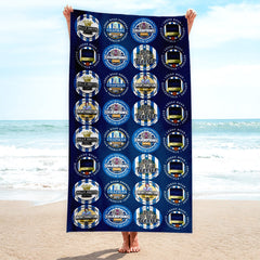 Huddersfield - Football Legends - Microfibre Beach Towel - 150cm x 75cm