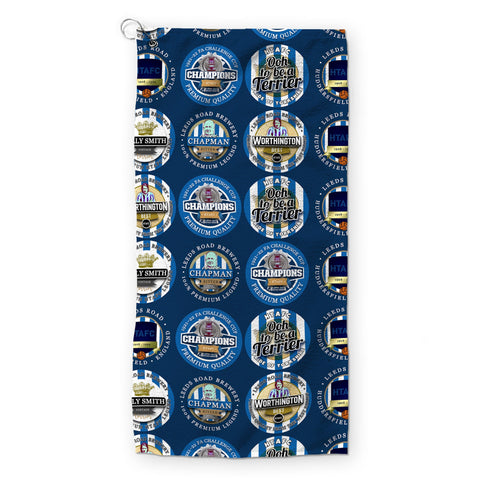 Huddersfield - Football Legends - Retro Lightweight, Microfibre Golf Towel