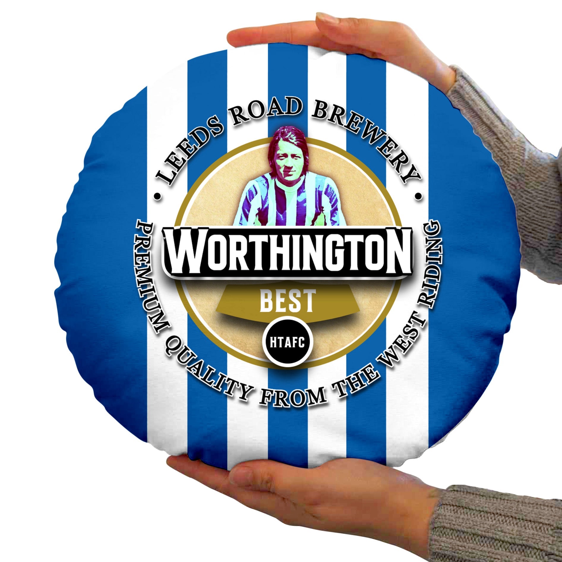 Huddersfield Worthington - Football Legends - Circle Cushion 14inch