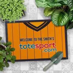 Hull - 2009 Home Shirt - Personalised Retro Door Mat - 60cm x 40cm