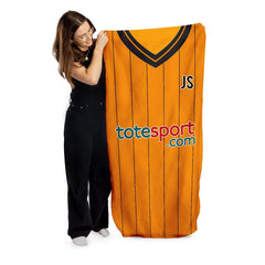 Hull Retro - 2009 - Home Shirt - Personalised Retro Lightweight, Microfibre Beach Towel - 150cm x 75cm