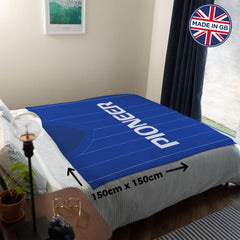 Ipswich Retro 1981 Home Shirt - Personalised Retro Fleece Blanket 150cm X 150cm