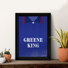 Ipswich Retro 1996 Home Retro Shirt - A4 Personalised Metal Sign Plaque - Frame Options Available