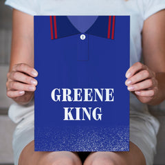 Ipswich Retro 1996 Home Retro Shirt - A4 Personalised Metal Sign Plaque - Frame Options Available