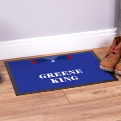 Ipswich 1996 Home Shirt - Personalised Retro Door Mat - 60cm x 40cm