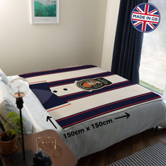 Ipswich Retro 1997 Away Shirt - Personalised Retro Fleece Blanket 150cm X 150cm