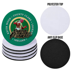 Ireland Rugby Union Potato - Coaster - Circle or Square