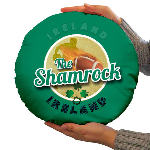 Ireland Rugby Union Shamrock  - Legend Collection - Circle Cushion 14inch