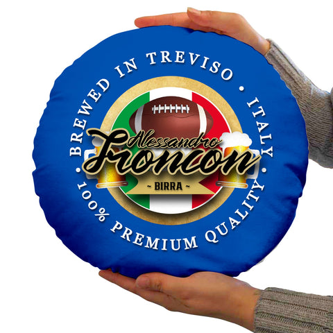 Italy Rugby Union Troncon  - Legend Collection - Circle Cushion 14inch