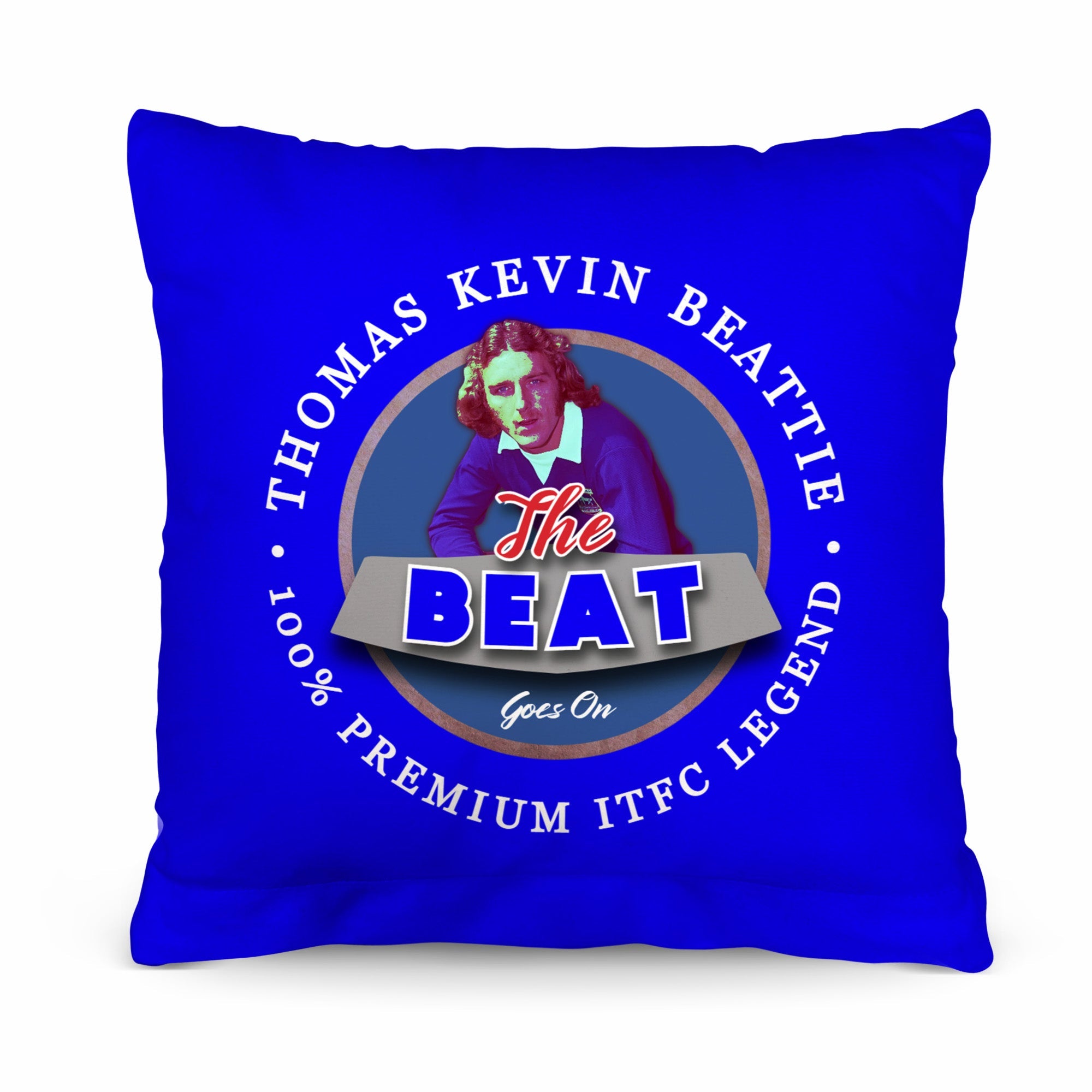 Ipswich Kevin Beattie - Football Legends - Cushion 10inch