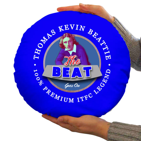 Ipswich Kevin Beattie - Football Legends - Circle Cushion 14inch