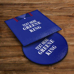 Ipswich 1996 Home Shirt - Personalised Drink Coaster - Square Or Circle