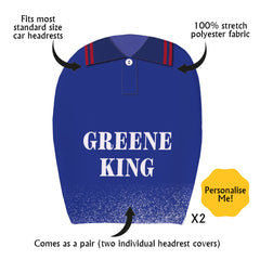 Ipswich Retro 1996 Home Shirt - Retro Football Shirt - Pack of 2 - Car Seat Headrest Covers