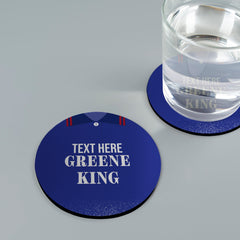 Ipswich 1996 Home Shirt - Personalised Drink Coaster - Square Or Circle