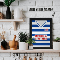 Kilmarnock 1985 Home Shirt - A4 Personalised Metal Sign Plaque
