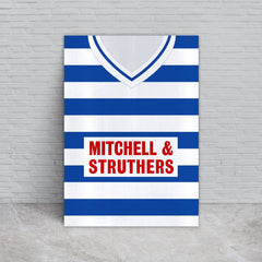 Kilmarnock 1985 Home Shirt - A4 Personalised Metal Sign Plaque