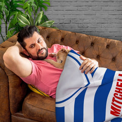 Kilmarnock 1985 Home - Personalised Retro Fleece Blanket 150cm X 150cm