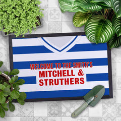 Kilmarnock 1985 Home Shirt - Personalised Retro Door Mat - 60cm x 40cm