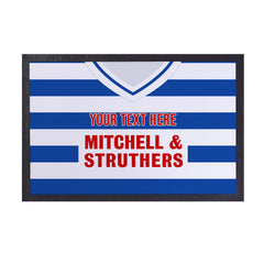 Kilmarnock 1985 Home Shirt - Personalised Retro Door Mat - 60cm x 40cm
