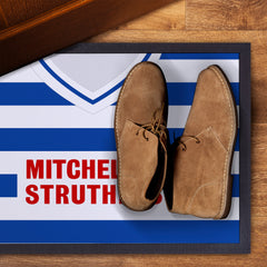 Kilmarnock 1985 Home Shirt - Personalised Retro Door Mat - 60cm x 40cm