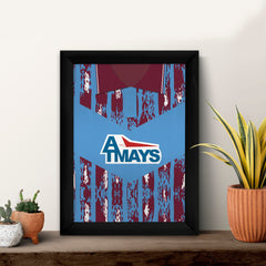 Kilmarnock 1993 Away Shirt - A4 Personalised Metal Sign Plaque