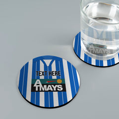 Kilmarnock 1997 Home Shirt - Personalised Drink Coaster - Square Or Circle