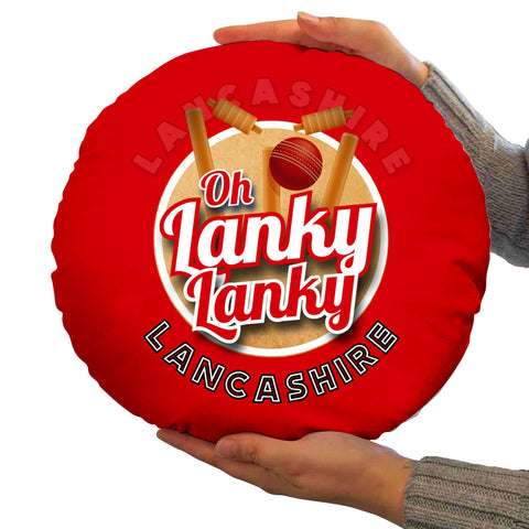 Lancashire Cricket Lanky  - Legend Collection - Circle Cushion 14inch