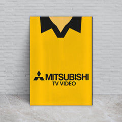Livingston Retro 1997 Home Shirt - A4 Personalised Metal Sign Plaque - Frame Options Available