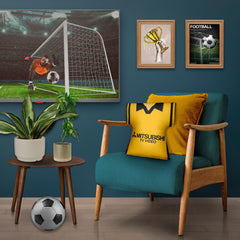 Livingston 1997 Home Shirt - Personalised Retro Shirt Cushion