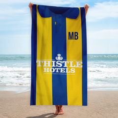 Leeds - 1994 Away Shirt - Personalised Retro Lightweight, Microfibre Beach Towel - 150cm x 75cm