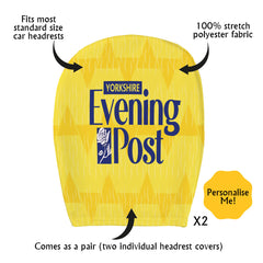 Leeds 1992 Home - Retro Football Shirt - Pack of 2 - Car Seat Headrest Covers