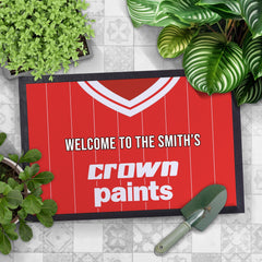 Liverpool 1981 Home Shirt - Personalised Retro Door Mat - 60cm x 40cm