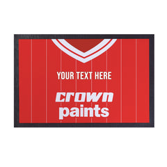 Liverpool 1981 Home Shirt - Personalised Retro Door Mat - 60cm x 40cm
