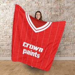 Liverpool Retro - 1981 Home Shirt - Retro Fleece Blanket