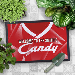 Liverpool 1989 Home Shirt - Personalised Retro Door Mat - 60cm x 40cm