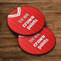 Liverpool 1981 Home Shirt - Personalised Drink Coaster - Square Or Circle