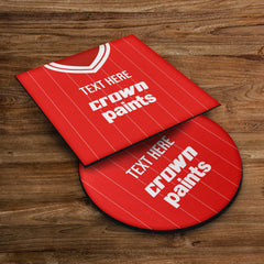 Liverpool 1981 Home Shirt - Personalised Drink Coaster - Square Or Circle