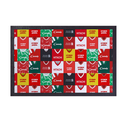 Liverpool Kit Montage - Retro Door Mat - 60cm x 40cm