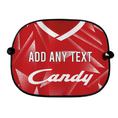 Liverpool 1989 Home Shirt - Personalised Retro Football Car Sun Shade - Set of 2