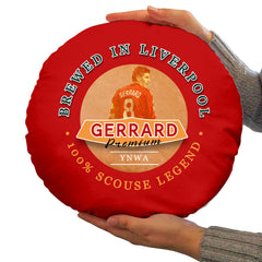 Liverpool Gerrard - Football Legends - Circle Cushion 14inch
