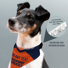 Luton 1983 Away Shirt - Personalised Pet Bandana - 4 Sizes