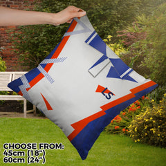 Luton - 1992 Home Shirt - 45cm or 61cm Retro Showerproof Outdoor Cushion