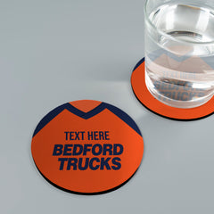 Luton 1983 Away Shirt - Personalised Drink Coaster - Square Or Circle