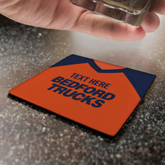 Luton 1983 Away Shirt - Personalised Drink Coaster - Square Or Circle